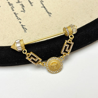 Xunora Gold Geometric Brooch for Women