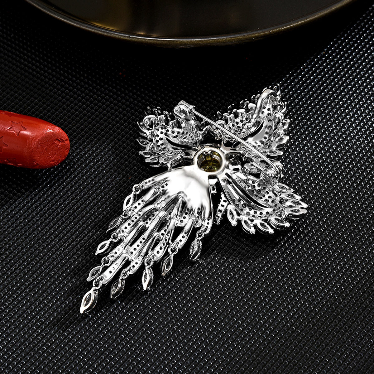 Xunora Crystal Cross Brooch for Women