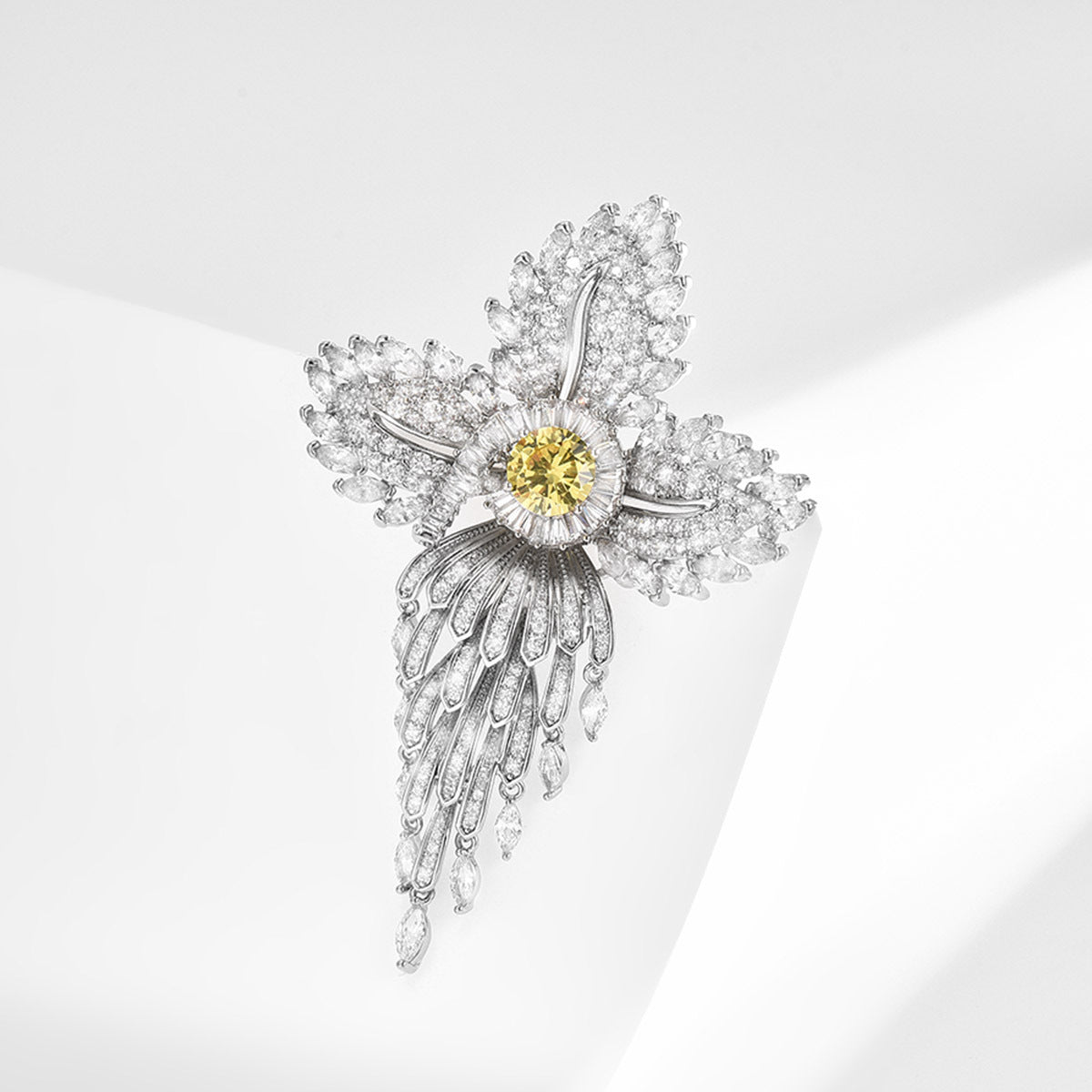 Xunora Crystal Cross Brooch for Women