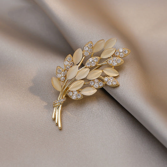 Xunora Wheat Leaf Brooch for Women