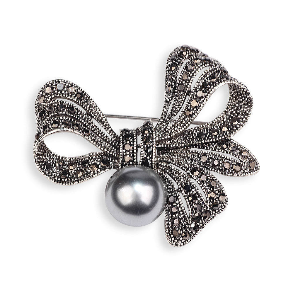 Xunora Women's Bow Pearl Brooch