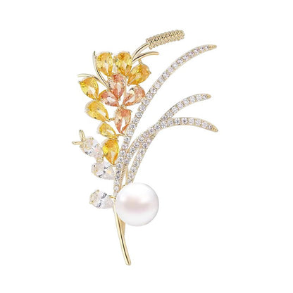 Xunora Gold Floral Brooch for Women