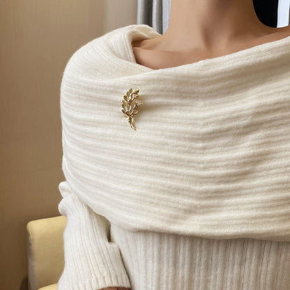 Xunora Wheat Leaf Brooch for Women