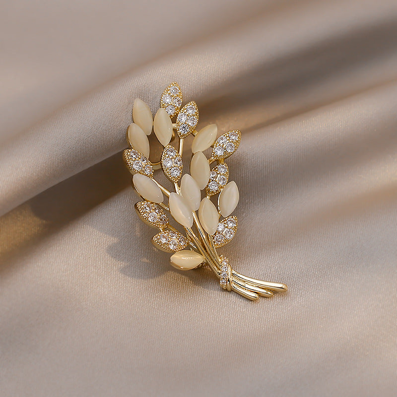 Xunora Wheat Leaf Brooch for Women