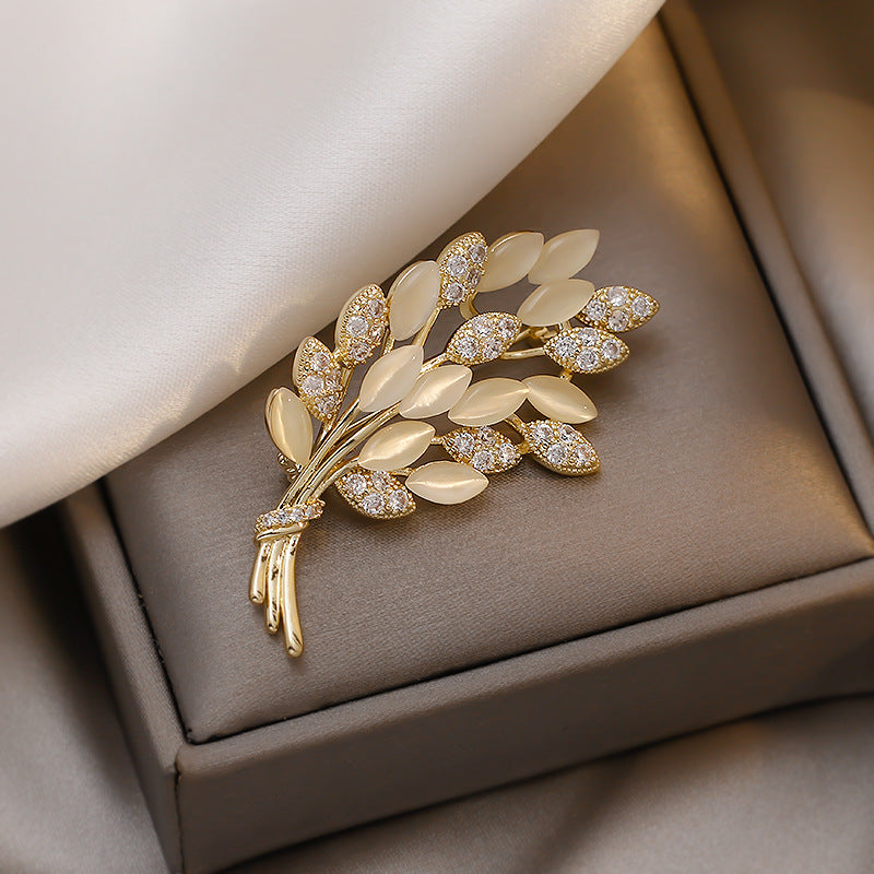 Xunora Wheat Leaf Brooch for Women