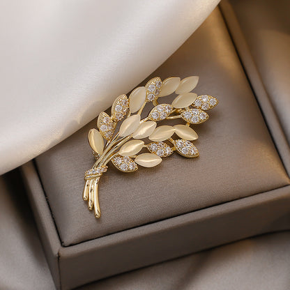 Xunora Wheat Leaf Brooch for Women